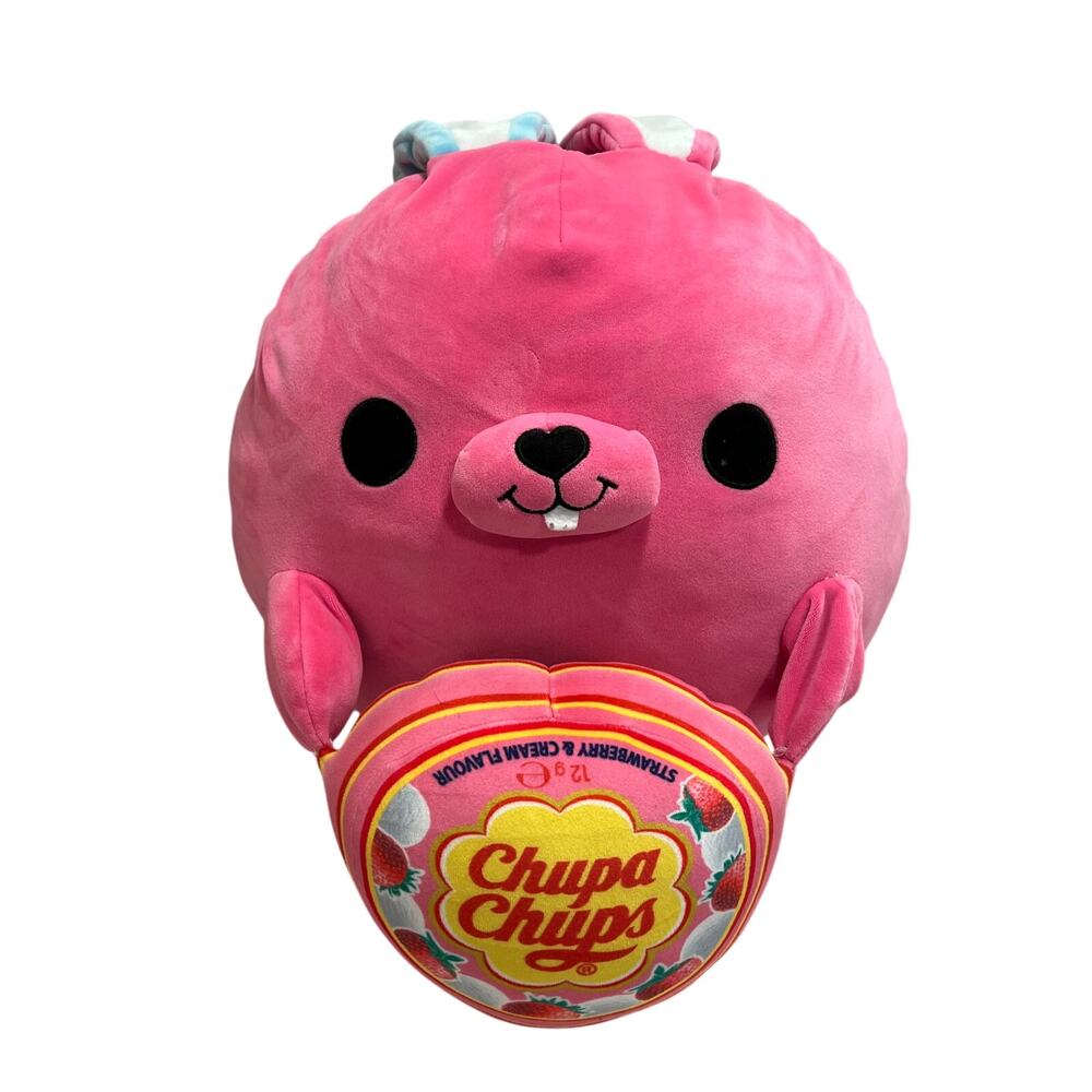 Chupa Chups Strawberry & Cream Plush Bunny Soft Toy Pink 12" Collectible